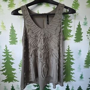 Bellatrix Sleeveless Top in Taupe.